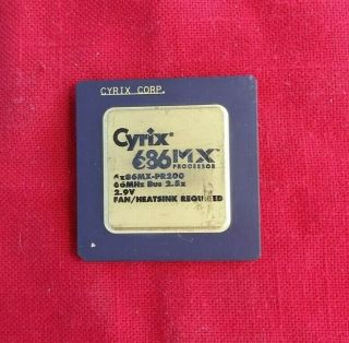 Cyrix 6x86mx - Pr200 6x86mx Processor Cpu Chip Socket 7 ✅ Rare Vintage Collectible