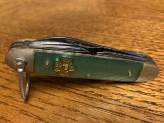Vintage Kutmaster Girl Scouts Pocket / Camp Knife - Utica Ny Usa - Rare - Green