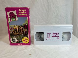 Rare Barney Campfire Sing Along Video Tape Vtg 1990 Home Video -