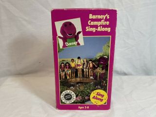Rare Barney Campfire Sing Along Video Tape VTG 1990 Home Video - 2