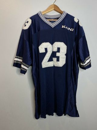 Vtg Rare Karl Kani Endurance Football Stitched Jersey 23 Hip Hop Blue White Xl