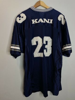 VTG Rare Karl Kani Endurance Football Stitched Jersey 23 Hip Hop Blue White XL 3