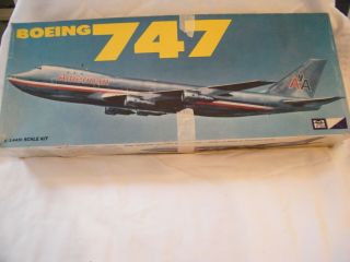 Rare Vintage Mpc Boeing 747 1/144 Scale Kit Unstarted & Complete