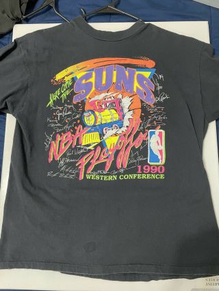 Rare Vtg 1990 Phoenix Suns Nba Basketball Playoffs Western Conference T - Shirt