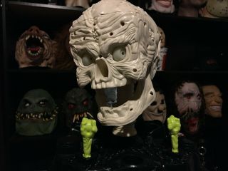 Rare Vintage 1992 Hasbro Monster Face Skull Head Halloween Mask Prop Bucket Head