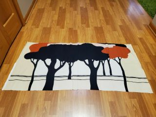 Awesome Rare Vintage Mid Century Retro 70s Tampella Apia Tree Forest Fabric Wow