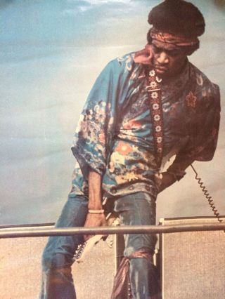 Rare Jimi Hendrix Vintage Concert Poster Kevin Goff 1976 Psychedelic Guitar Rock