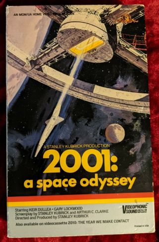 2001: A Space Odyssey Vhs (1980 Rare Mgm/cbs Big Box Release) - Rental -