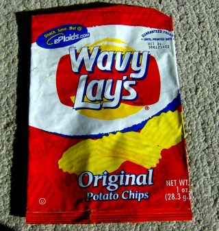 Rare Vintage 1990s Wavy Lays Potato Chips Bag Frito Lay Retro Snack Frito Food
