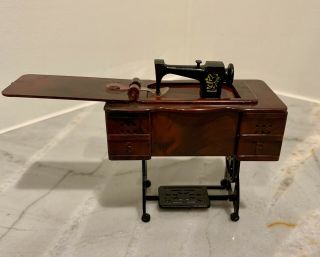 Rare Antique Sewing Machine Salt & Pepper Set W/ Box