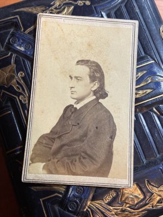 Rare 1870s Cdv Of Famous Actor Edwin Booth - John Wilkes Brother Antique Photo