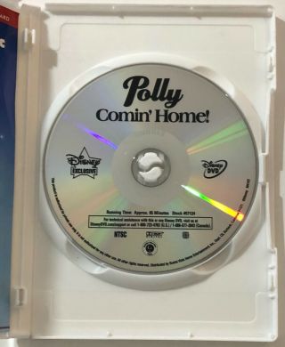 Polly Comin ' Home (DVD,  2008) 1990 Rare HTF OOP Disney 3