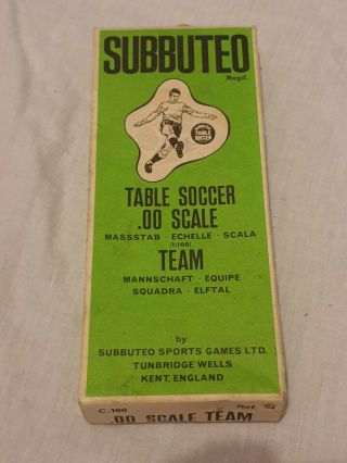 Vintage Subbuteo Table Soccer 00 Scale Players Ipswich Boxed Rare
