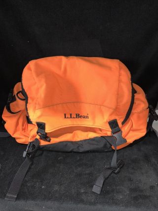 Rare - Vintage - Ll Bean Hunter Orange Hunting Lumbar Pack - Large