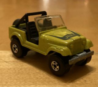 Vintage Hot Wheels 1981 Jeep Cj7 Green Military Army Rare Color Changer Freesh