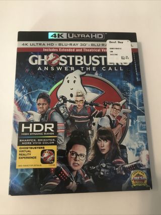 Ghostbusters: Answer The Call (4k Uhd; 3d Blu - Ray; Blu - Ray) Rare Oop Slipcover