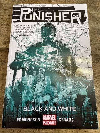 The Punisher Volume 1 Black And White Marvel Now Tpb By Edmondson & Gerads Rare