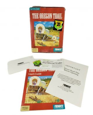 The Oregon Trail Pc Rare Mecc 1990 Ibm/tandy Complete Big Box Game