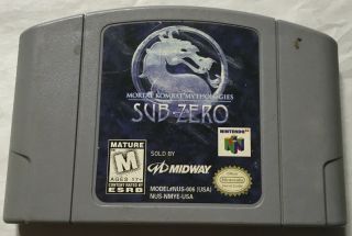 Mk Mythologies Sub Zero Game Authentic Nintendo 64 Rare N64 - 178r