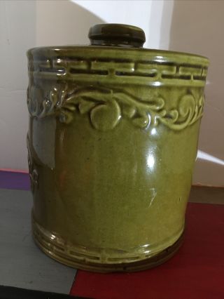 RARE Vintage Monmouth Pottery Stoneware Cookie Jar 2