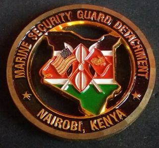 Rare Msg Nairobi Kenya Marine Security Guard Embassy Usmc Corps Challenge Coin