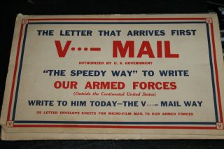 Intact V - Mail Mailing Kit,  With Cover & Stationary Rare