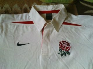 RARE RUGBY SHIRT - ENGLAND HOME 2003 - 2005 LONGSLEEVES SIZE XL 2