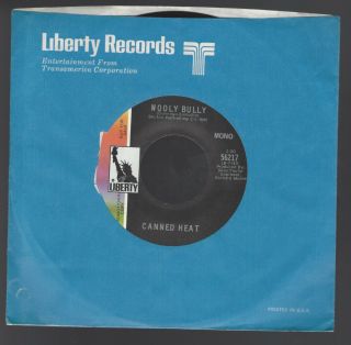 Canned Heat Rare Dj Promo 45 “wooly Bully” 1971 Mono And Stereo Liberty 56217 S