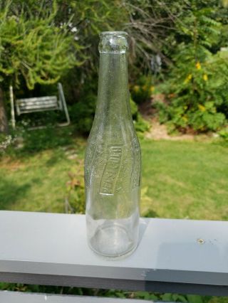 Vintage Rare Pepsi Cola Soda Bottle Vertical Print Tall Clear Glass 1940 