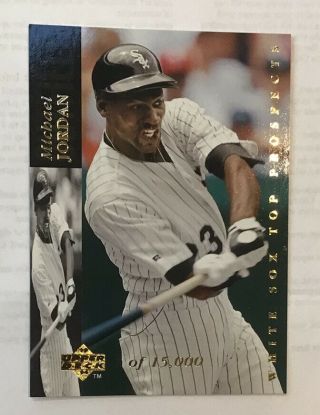 1993 Upper Deck Gold Michael Jordan Mj23 Baseball /15,  000 Chicago White Sox Rare