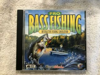 Rare Pro Bass Fishing Interactive Simulation - Pc Game - Cd Rom - Vintage - Wizardworks