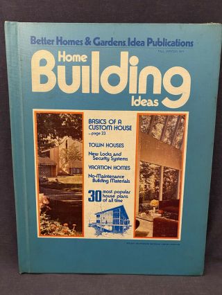 Hc Bound Better Homes & Gardens Home Building Ideas Fall Winter 1971 Plans Rare