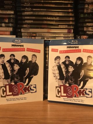 Clerks (blu - Ray Disc,  2011,  15th Anniversary Edition) With Oop Rare Slipcover