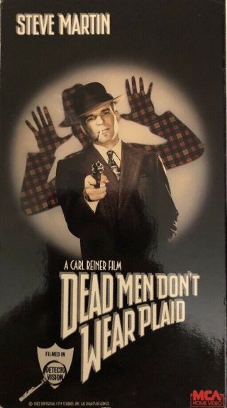 Dead Men Don’t Wear Plaid Steve Martin Vhs 1982 - - Rare Vintage - Ship N 24 Hr