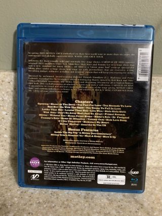 Motley Crue - Carnival Of Sins LIVE (Blu - ray Disc,  2008) Rare 2