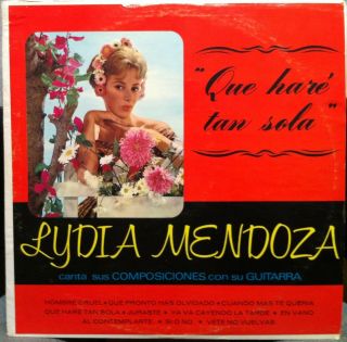 Lydia Mendoza Con Su Guitarra Lp Vg,  Am 8017 Azteca Mono Usa Rare Guitar