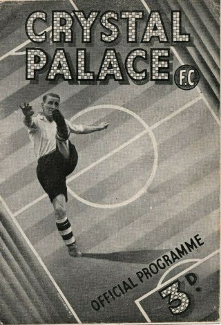 Rare Football Programme Crystal Palace V Port Vale Fa Cup 1st Round 1947