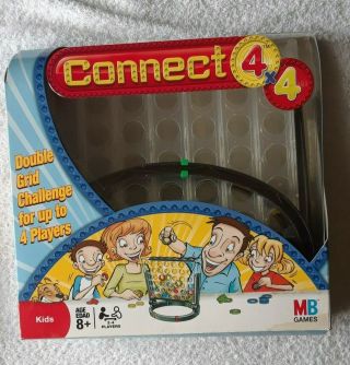 Rare 2008 Hasbro Connect 4 X 4 Double Grid Challenge 4x4 Complete Connect Four