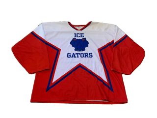 Rare Ice Gators Hockey Jersey Louisiana Ice Gators Athletic Knit Xxl