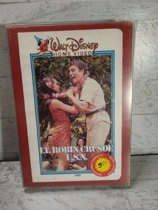 Lt Robin Crusoe U.  S.  N• - Vhs•rare•walt Disney White Clamshell•rare•