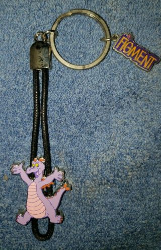 Vintage Rare Walt Disney World Epcot Figment Dragon Metal Key Chain