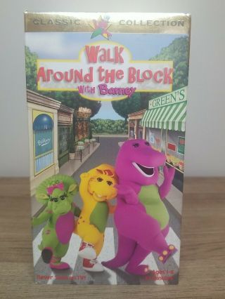 Barney - Walk Around The Block With Barney (vhs,  1999) Rare Screening Video