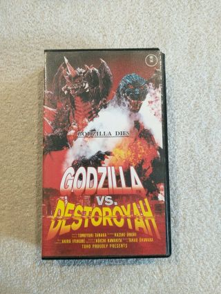 Godzilla Vs Destoroyah - Vhs Tape - Toho 1995 Hard Case Very Rare Japan Import