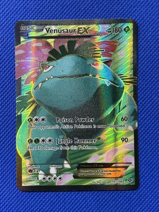 Venusaur Ex 141/146 Full Art Ultra Rare Holo Pokémon Card Xy Base Set