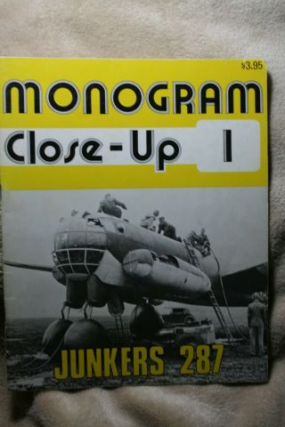 Monogram Close Up Volume 1 Junkers Ju 287 Vg,  Rare