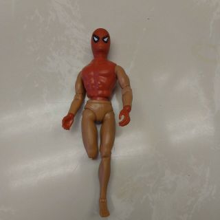 Vintage Mego Action Figure Spider Man 1971 Marvel Rare Red Chest Missing Leg