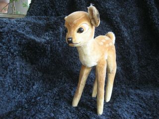Rare 1951/72 German Steiff Xl Deer W.  Button Bambi