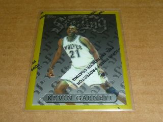 1996/97 Topps Finest Kevin Garnett Rare Gold W/peel Timberwolves 138 K7599