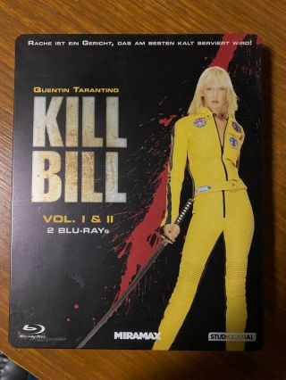Kill Bill Vol 1 And 2 Steelbook Blu - Ray - Rare German Version In