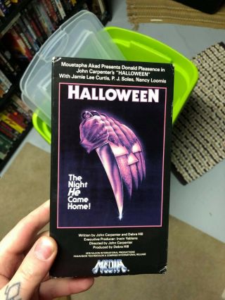 Halloween Media Video Horror Sov Slasher Oop Rare Slip Big Box Htf Vhs